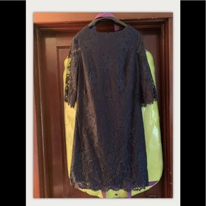 Ted Baker Wide Sleeve Dark Blue Dress Sz 1 Us 4